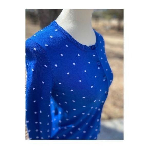 Vintage 90s Sears Polka dot Cardigan Button Up - Picture 4 of 12